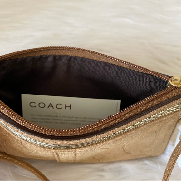 Coach Signature Beaded Leather Suede Tote Bag - Picture 16 of 16
